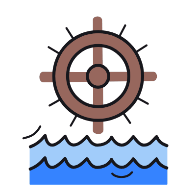 Water Wheel, Animated Icon, Color