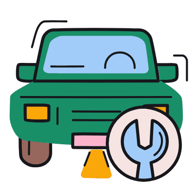 Car Service, Animated Icon, Color
