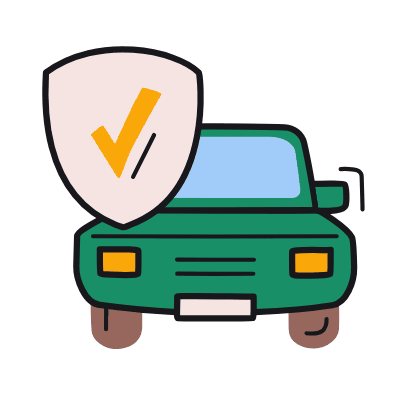 Car Shield Check, Animated Icon, Color