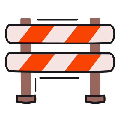 Road Barrier, Animated Icon, Color