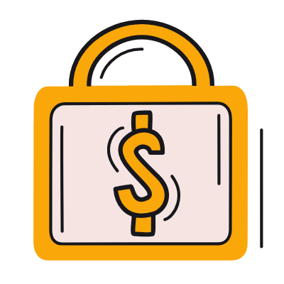 Lock Dollar, Animated Icon, Color