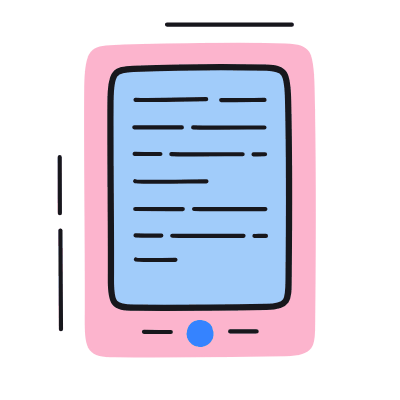 Ebook Reader, Animated Icon, Color