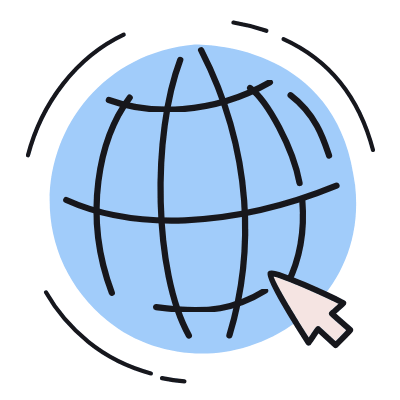Globe Internet, Animated Icon, Color
