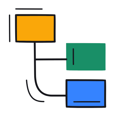 Organization Chart, Animated Icon, Color