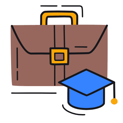 Briefcase Internship, Animated Icon, Color