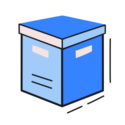 Storage Box, Animated Icon, Color