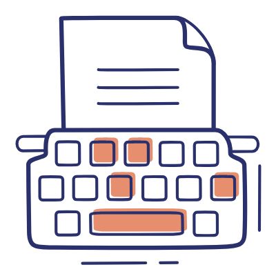 Typewriter, Animated Icon, Motif