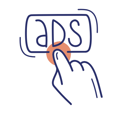 Button Ads, Animated Icon, Motif