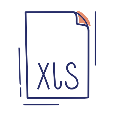 File XLS, Animated Icon, Motif