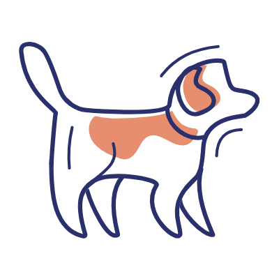 Dog Walking, Animated Icon, Motif
