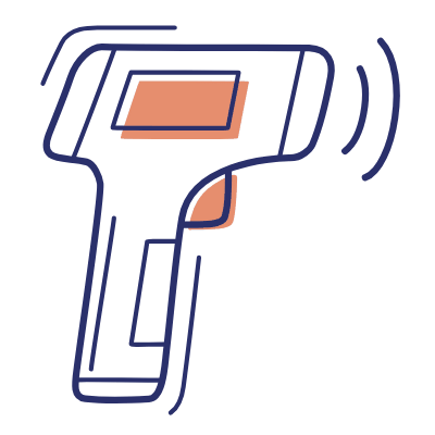 Thermometer Gun, Animated Icon, Motif