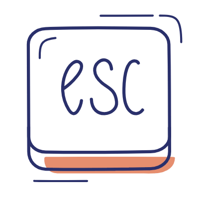 Esc Key, Animated Icon, Motif