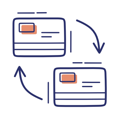 Card Exchange, Animated Icon, Motif