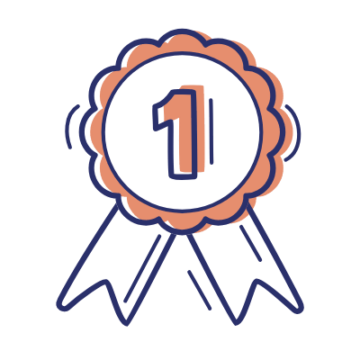 Badge Ribbon One, Animated Icon, Motif