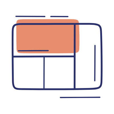 Grid Bento, Animated Icon, Motif