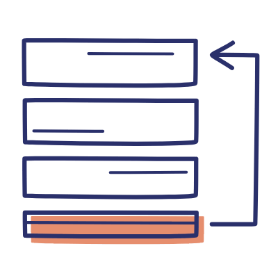 Order Bottom To Top, Animated Icon, Motif