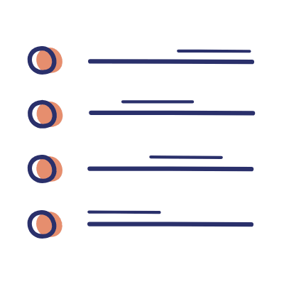 Bullet List, Animated Icon, Motif