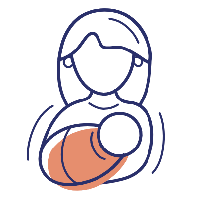 Woman Breastfeeding, Animated Icon, Motif
