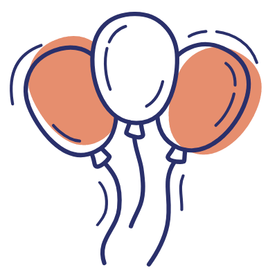 Party Balloons, Animated Icon, Motif