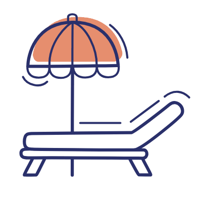 Sun Lounger, Animated Icon, Motif