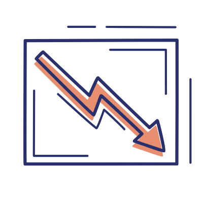 Arrow Decrease, Animated Icon, Motif