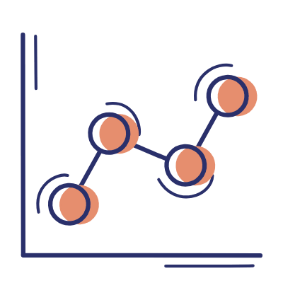 Line Chart Grow, Animated Icon, Motif