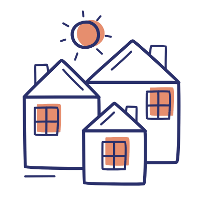 Houses, Animated Icon, Motif
