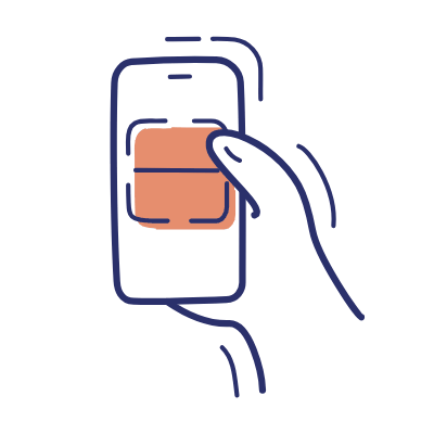 Smartphone QR Code, Animated Icon, Motif