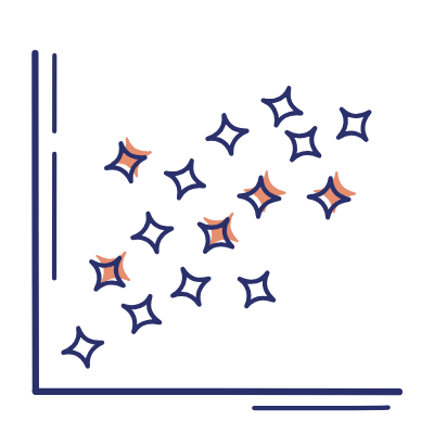 Scatter Plot, Animated Icon, Motif