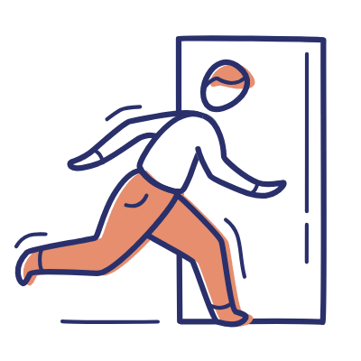 Exit Sign, Animated Icon, Motif