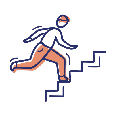 Stair Climbing, Animated Icon, Motif