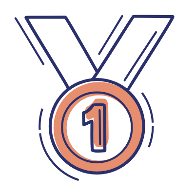 Medal First Place, Animated Icon, Motif