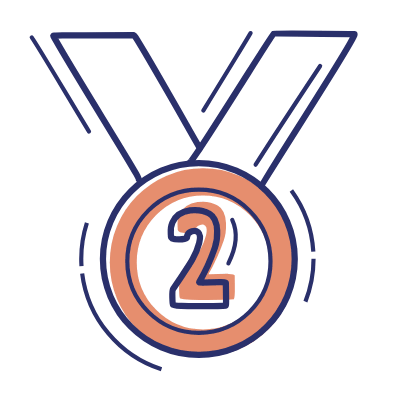 Medal Second Place, Animated Icon, Motif