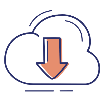 Cloud Download, Animated Icon, Motif