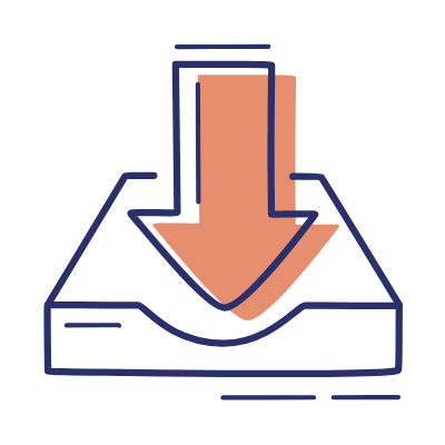 Inbox Download, Animated Icon, Motif