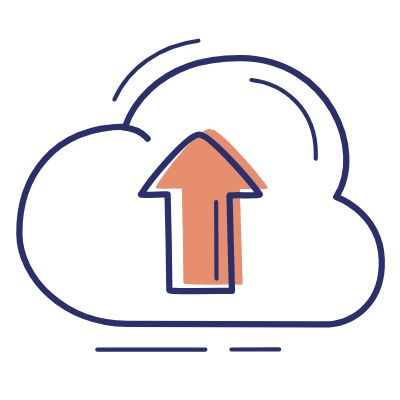 Cloud Upload, Animated Icon, Motif