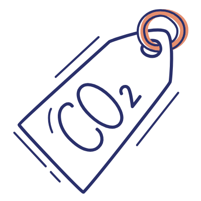Price Tag CO2, Animated Icon, Motif