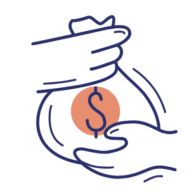 Hands Giving Money, Animated Icon, Motif