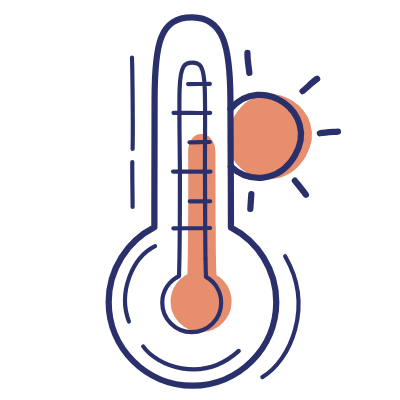 Hot Temperature, Animated Icon, Motif