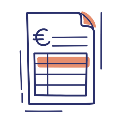 Invoice Euro, Animated Icon, Motif