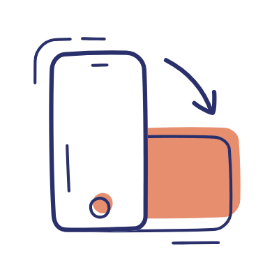 Smartphone Rotate Right, Animated Icon, Motif