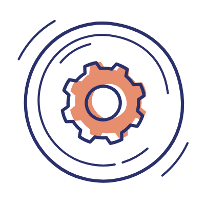 Cog Circle, Animated Icon, Motif