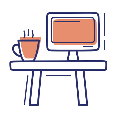 Office Desk, Animated Icon, Motif