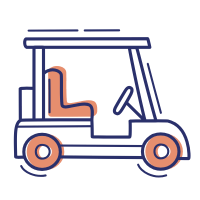 Golf Cart, Animated Icon, Motif