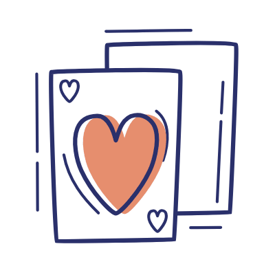 Cards Heart, Animated Icon, Motif
