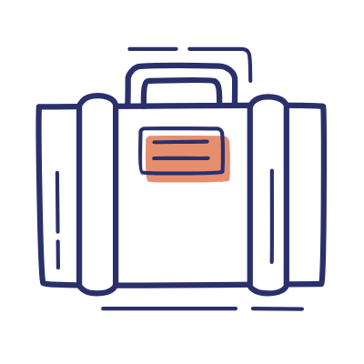 Suitcase, Animated Icon, Motif