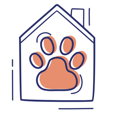 House Pet Print, Animated Icon, Motif