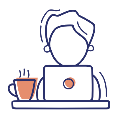 Man Laptop, Animated Icon, Motif