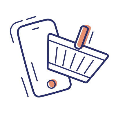 Smartphone Shopping, Animated Icon, Motif