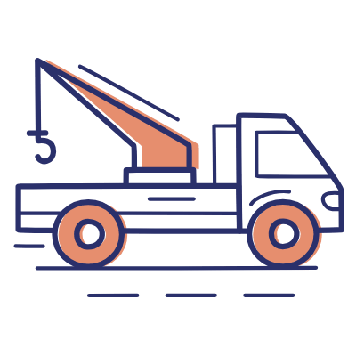 Crane Truck, Animated Icon, Motif